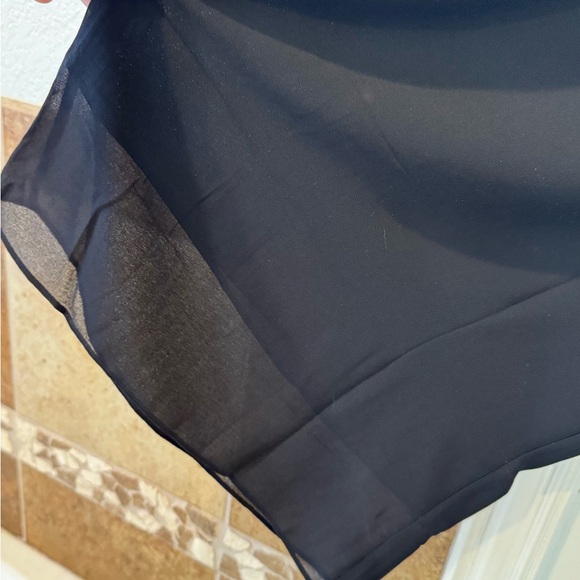 Heipeiwa Black Chiffon Wide-Leg Pants - Picture 3 of 5